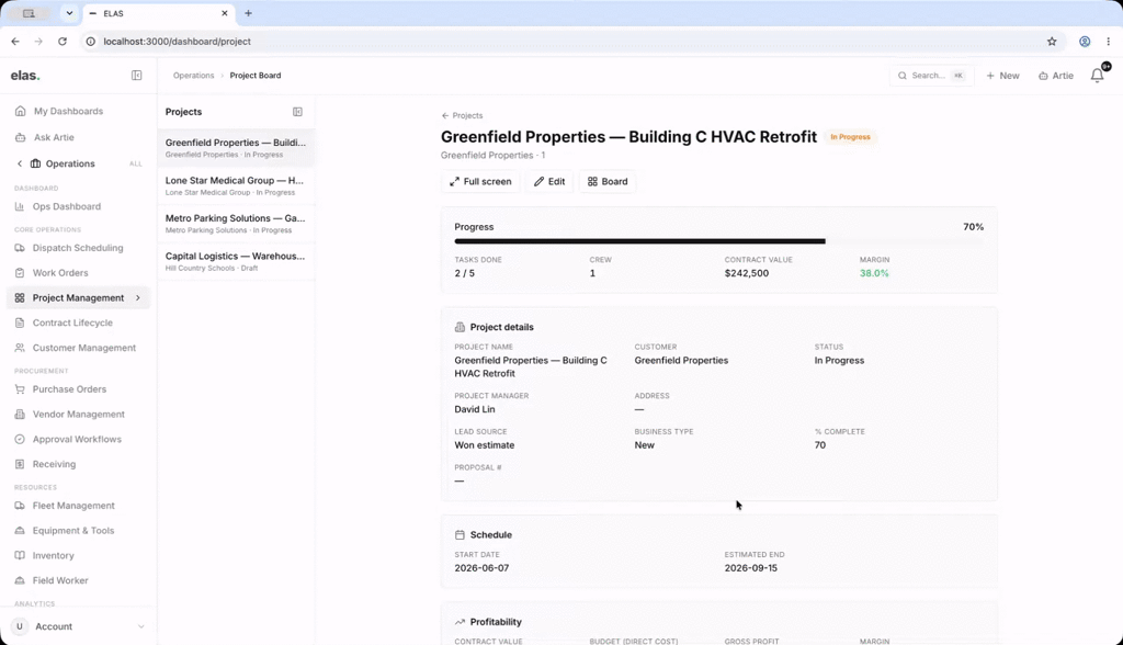 e.Operations — From Job Won to Invoiced, Automated