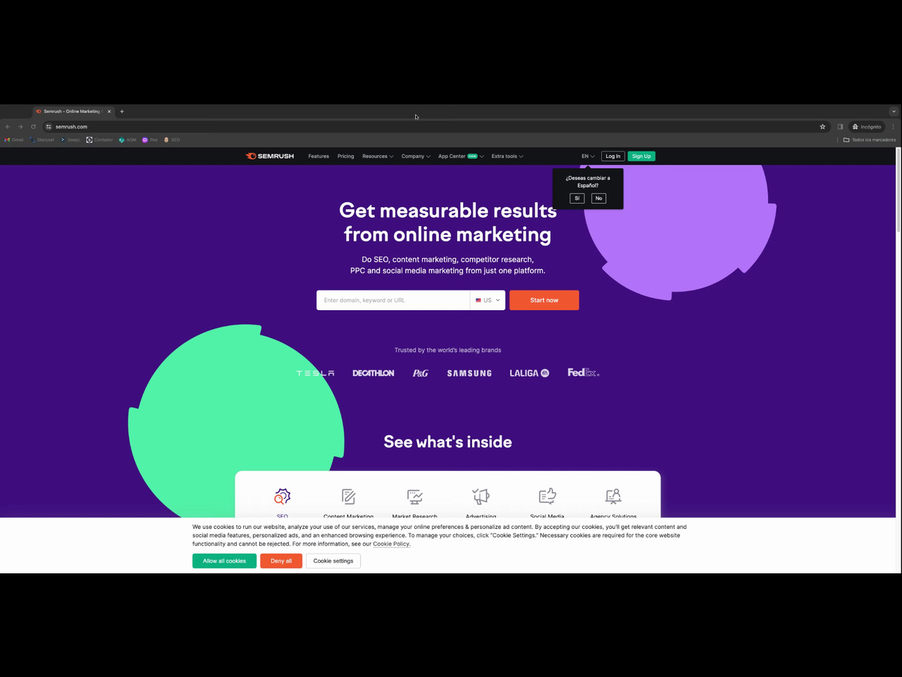 Cómo darte de alta en Semrush con la prueba gratuita