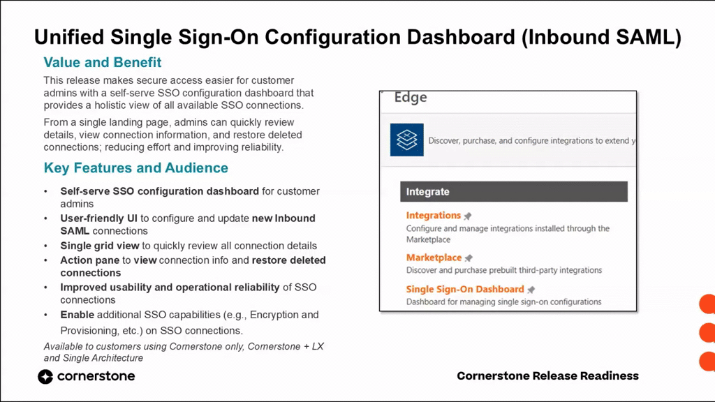 Self-Service Dashboard for Inbound SAML SSO Connections