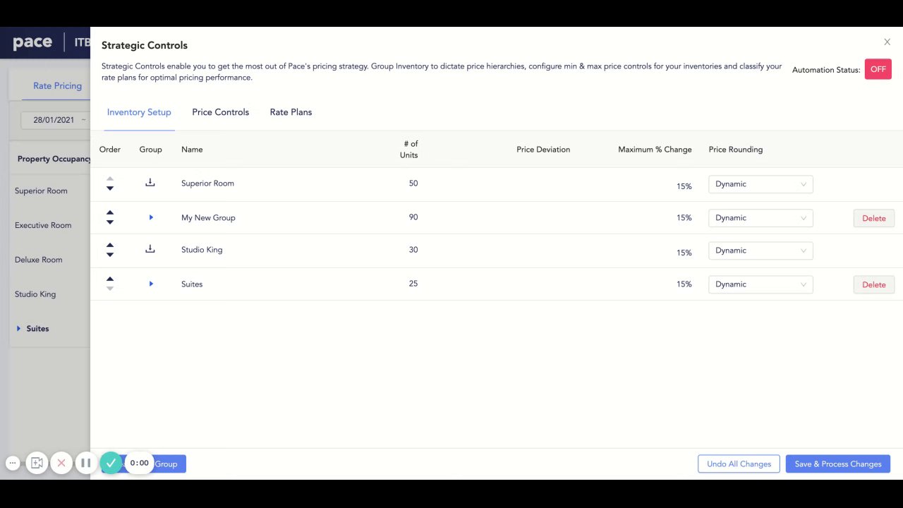 Preview of Deleting an Inventory Group 