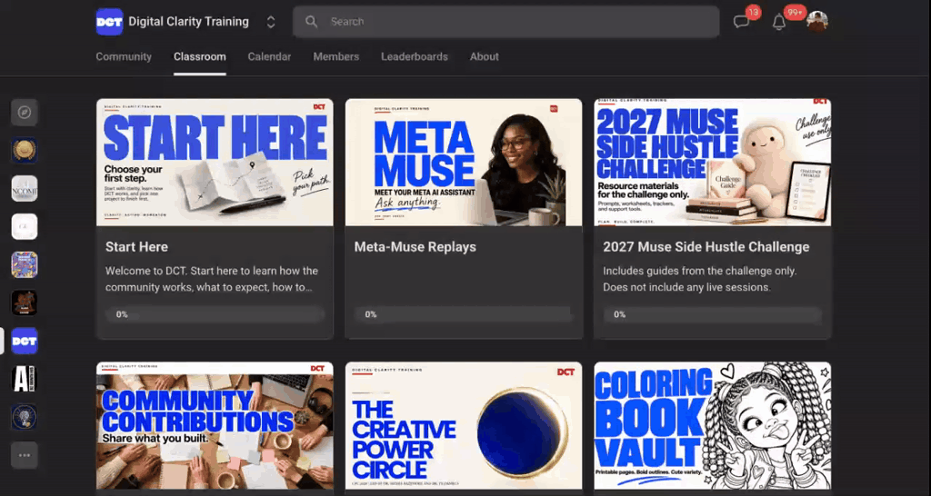 The 2027 Muse Side Hustle Challenge module is now in the classroom.