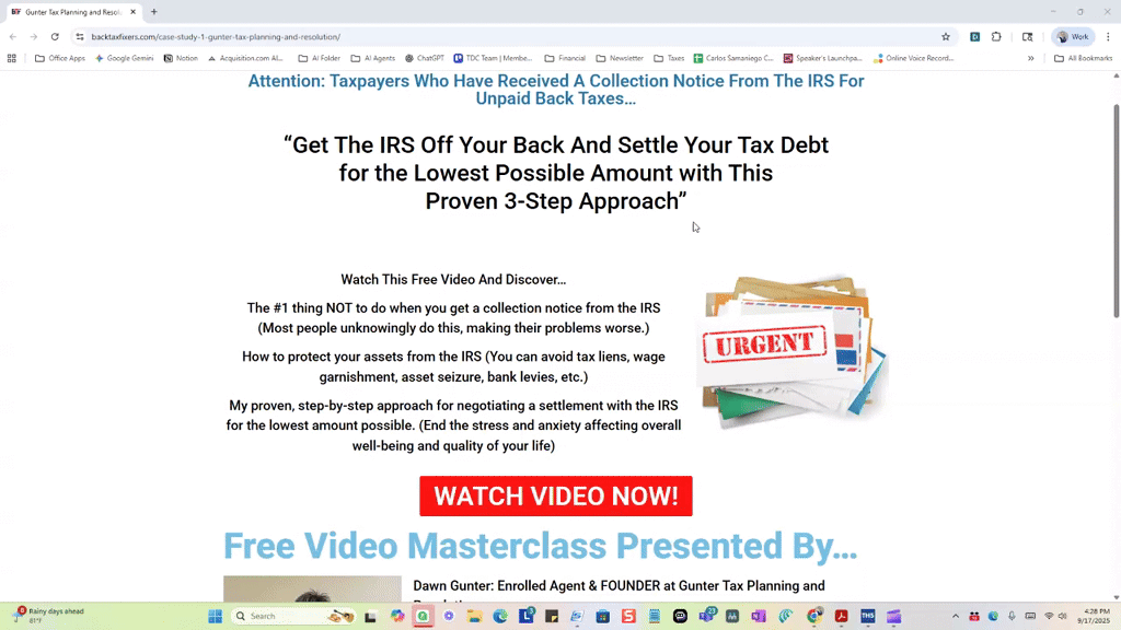 Landing Page #2 -Review -Excellent Job