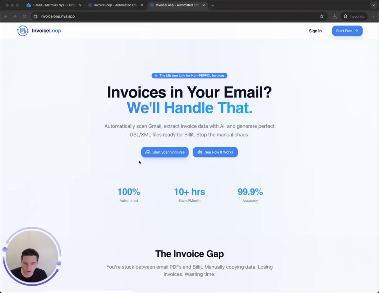 InvoiceLoop - Automated Email Invoice Processing
