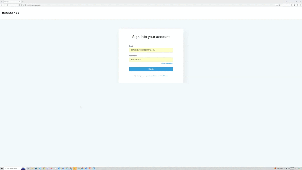 HOW TO LOG IN - WELCOME TO BACKSTAGE WATCH THIS 1ST · BACKSTAGE