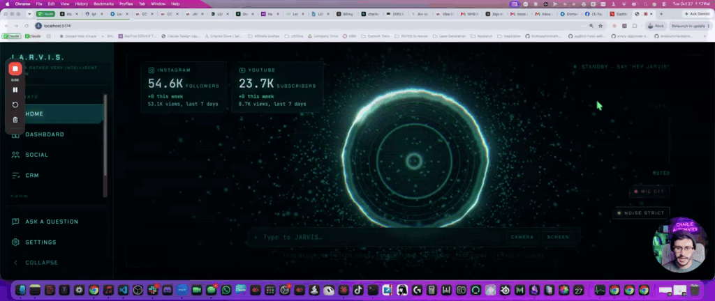 I built my own JARVIS. It runs my day, my CRM and my email campaigns 🎙️