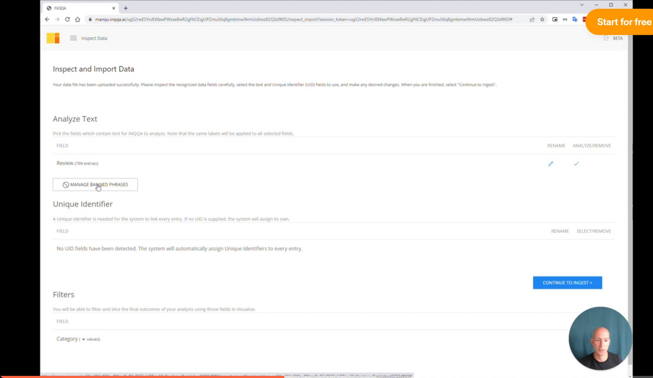 Manage banned phrases