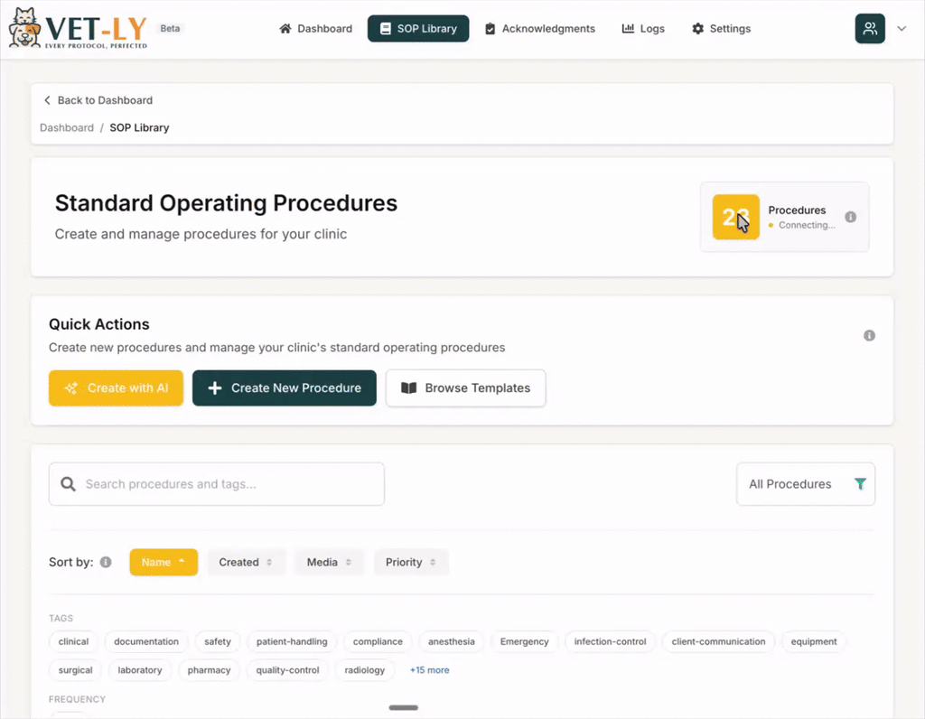 Creating a Procedure — Second Way