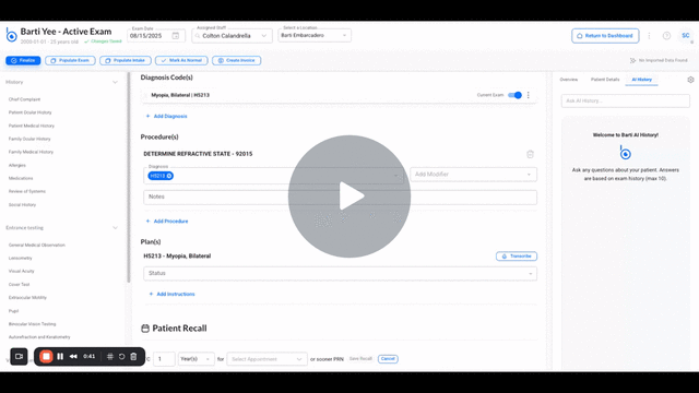 AI scribe assessment and plan