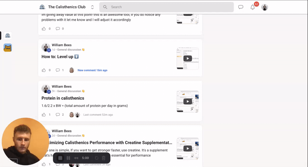 Protein in calisthenics