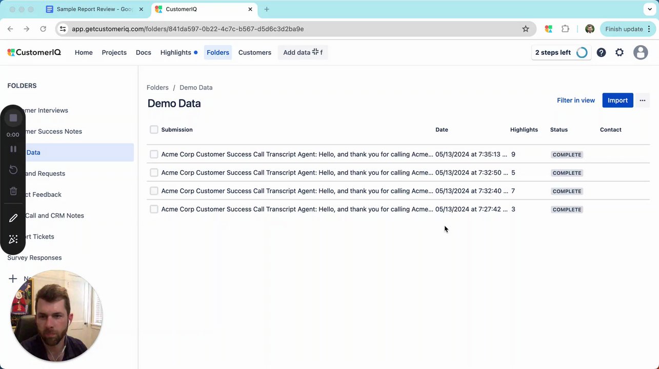 Preview of Customer IQ PH Demo