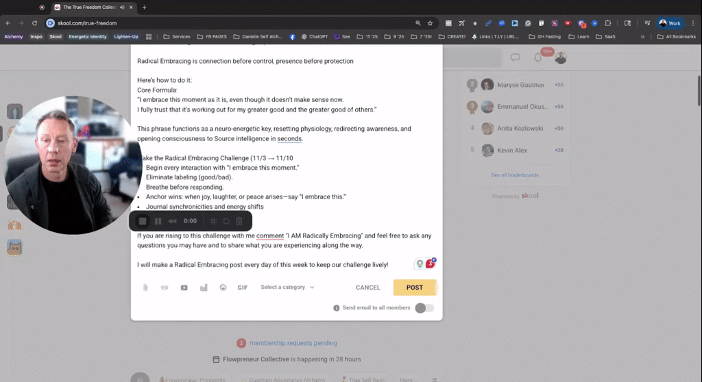 The Radical Embracing Experiment - Day 1