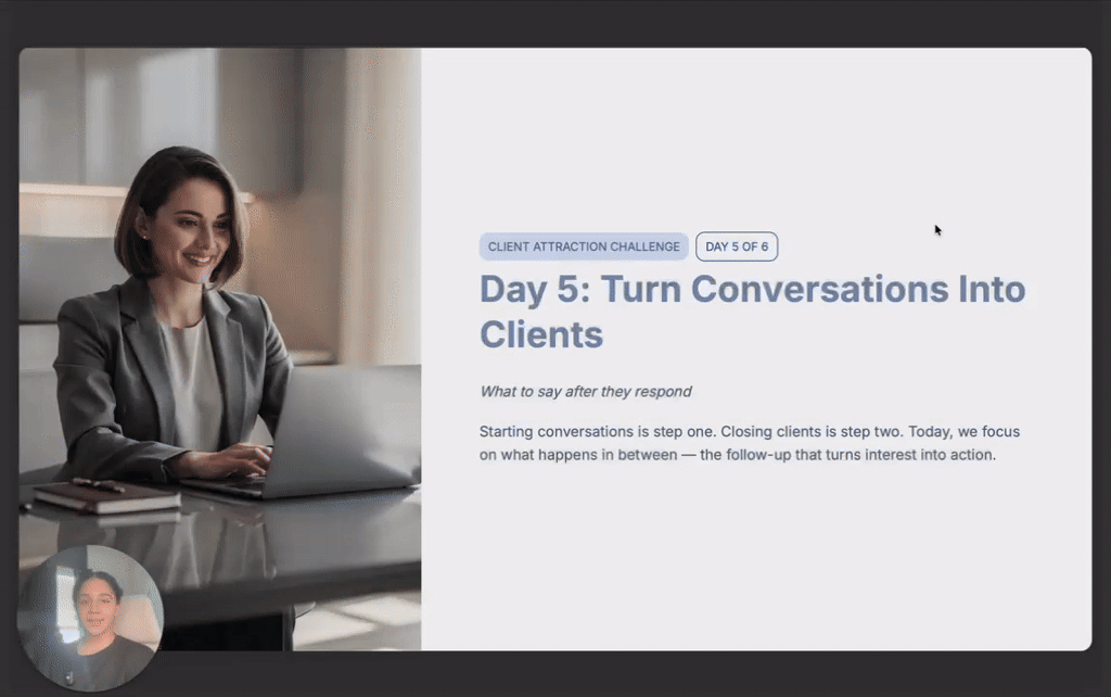 🚨 CLIENT ATTRACTION CHALLENGE — DAY 5 IS LIVE 🚨