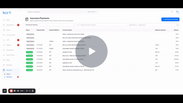 Mass payment posting