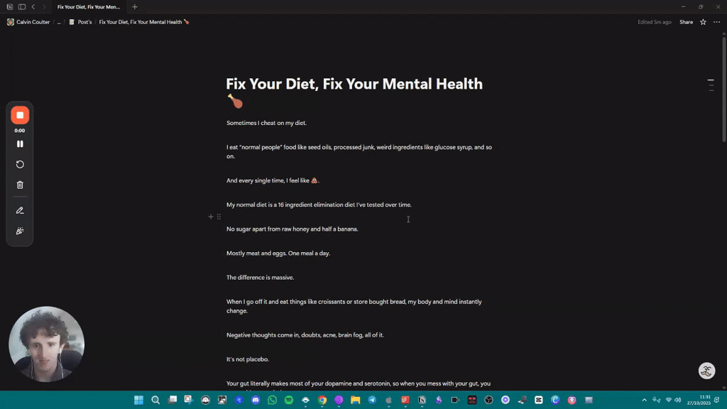 Fix Your Diet, Fix Your Mental Health 🍗