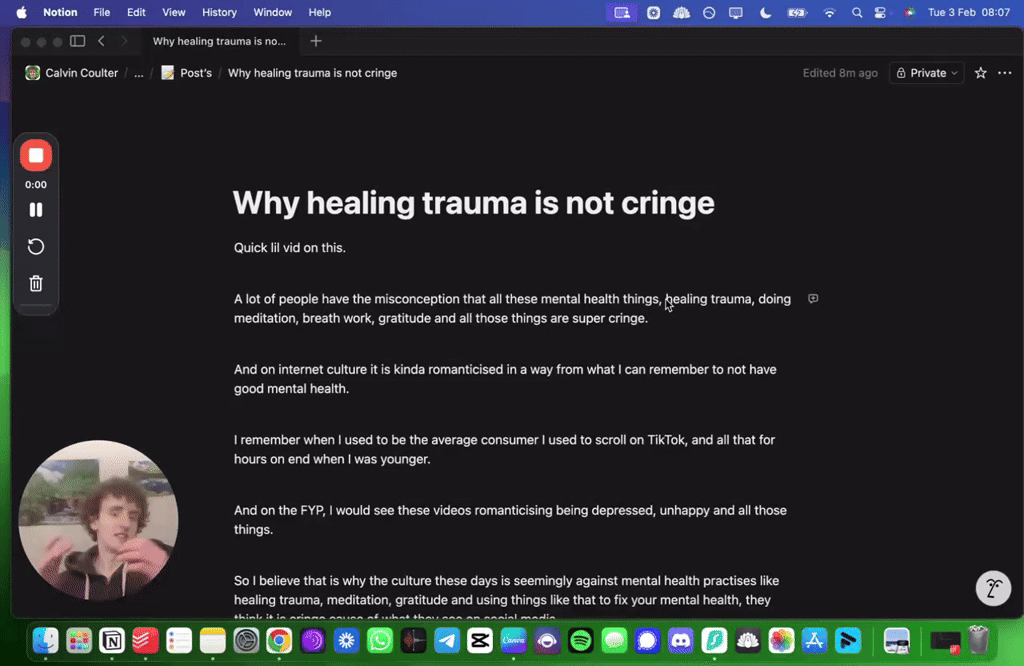 Why healing trauma is not cringe