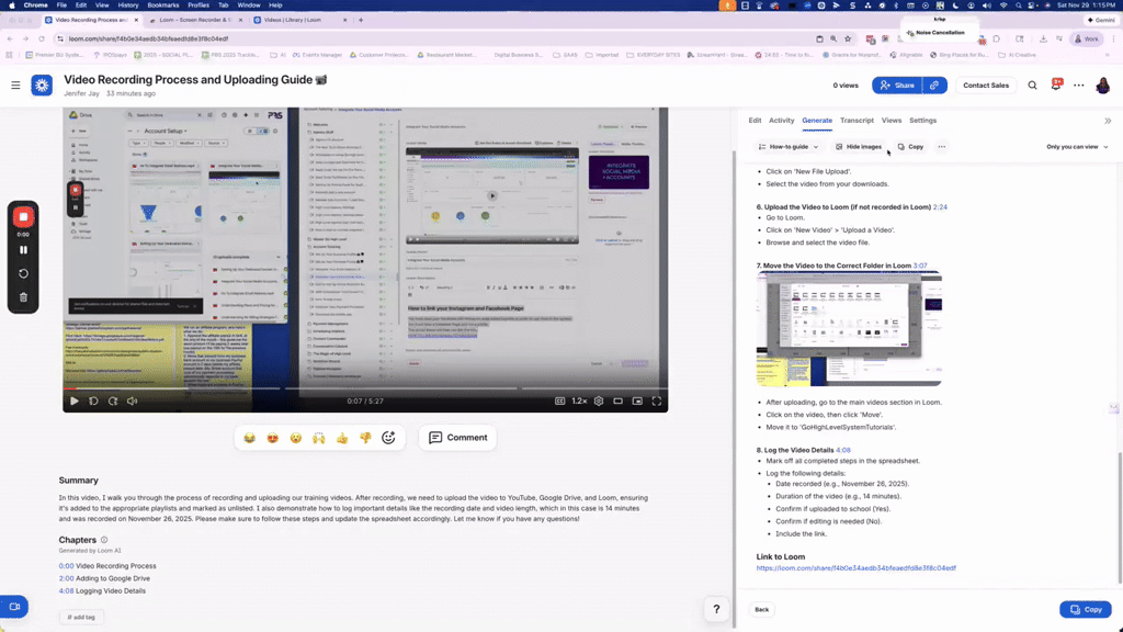 Create Step By Step SOPS with LOOM