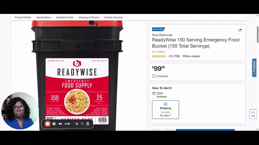 Readywise 5400 Serving Ultimate Variety Emergency Food Pallet