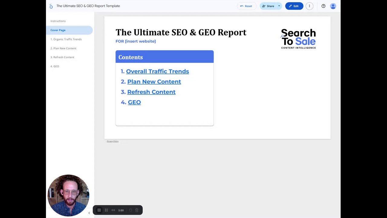 Preview of The Ultimate SEO & GEO Report Template
