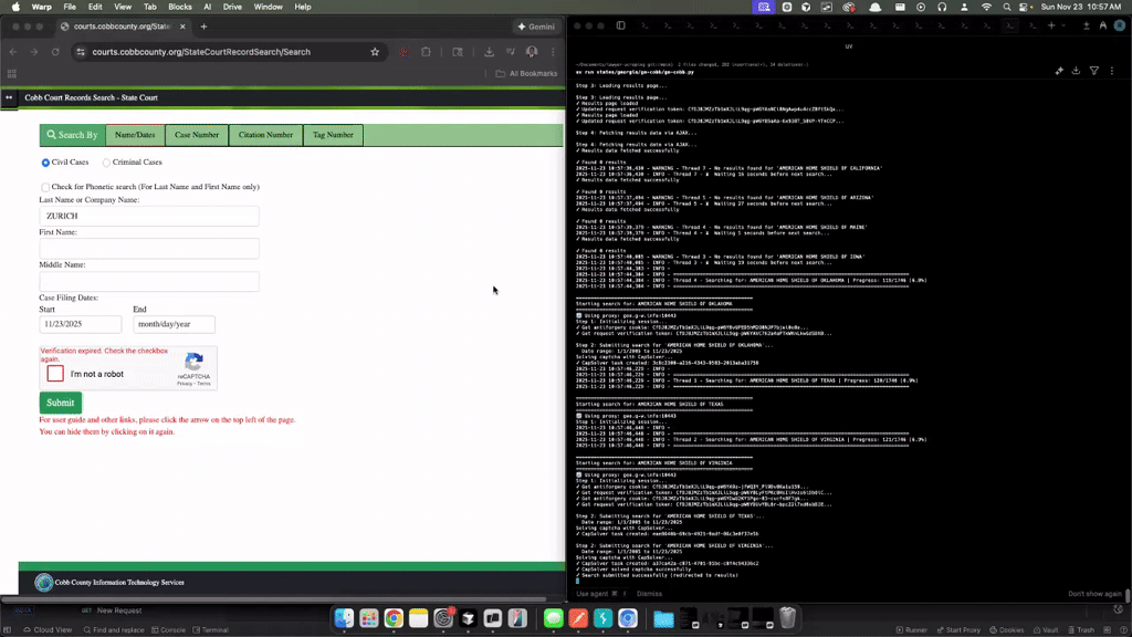 Helping My Lawyer Client Collect Data and Bypass Captchas 📊🤖