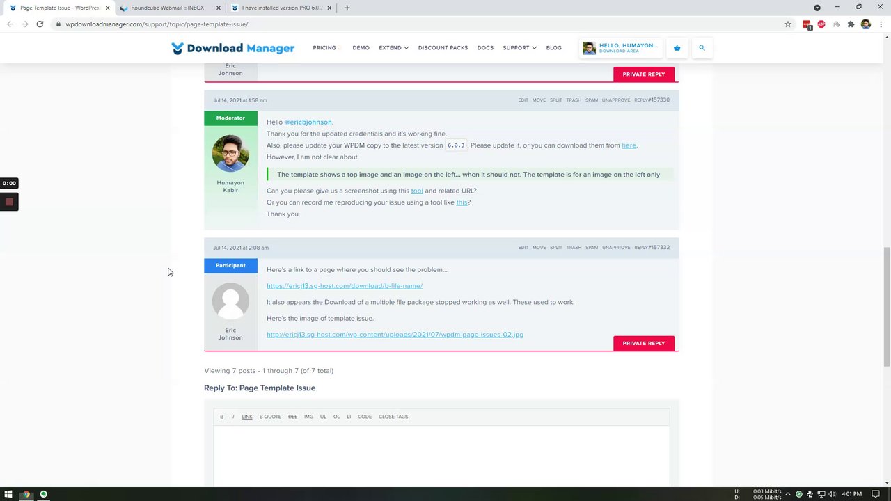 Preview of Google Chrome - Page Template Issue - WordPress Download Manager - Google Chrome