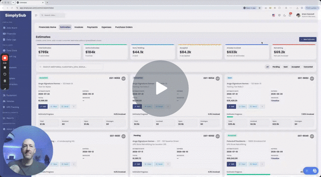 Online Estimate Acceptance
