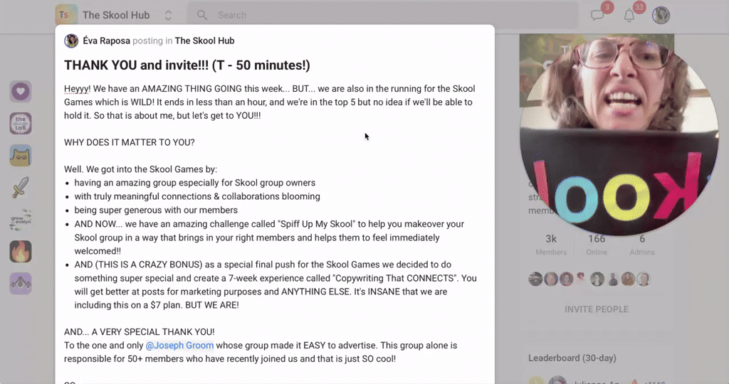 THANK YOU and invite!!! (T - 45 minutes!)