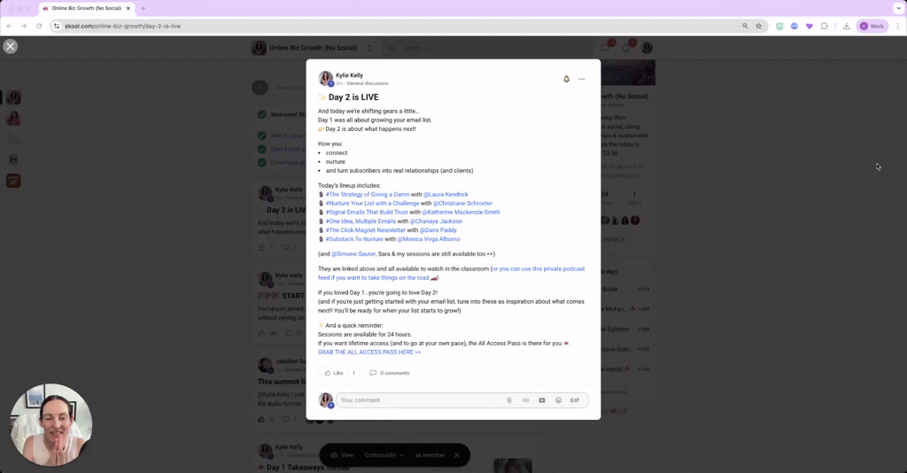 ✨ Day 2 is LIVE: How To Nurture Your Email List