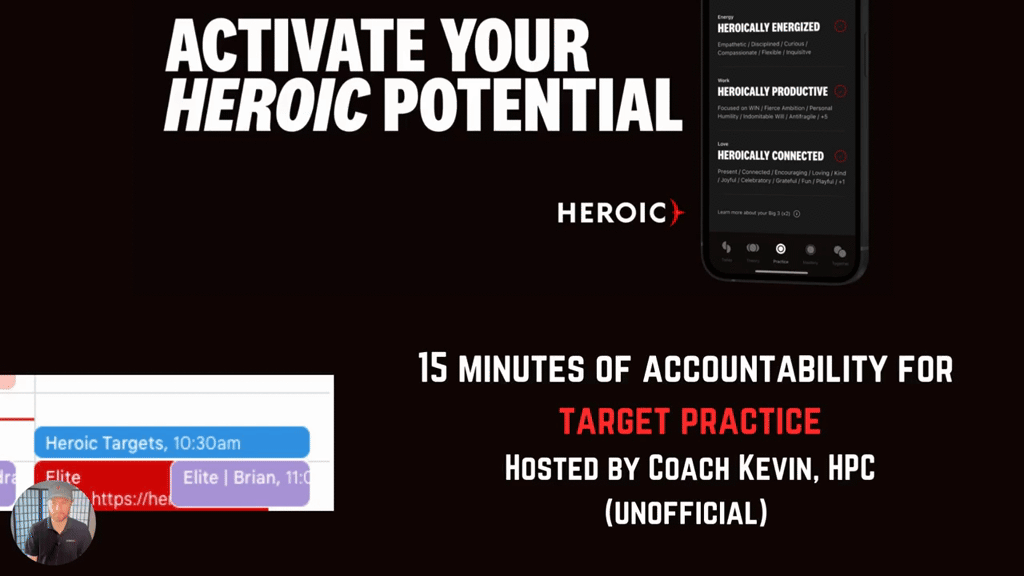 15 mins of target accountability 