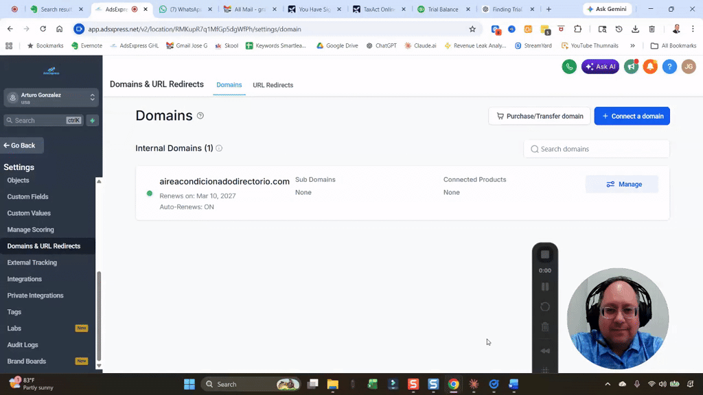 Entrenamiento: Conectar dominio al sitio y probar redirección