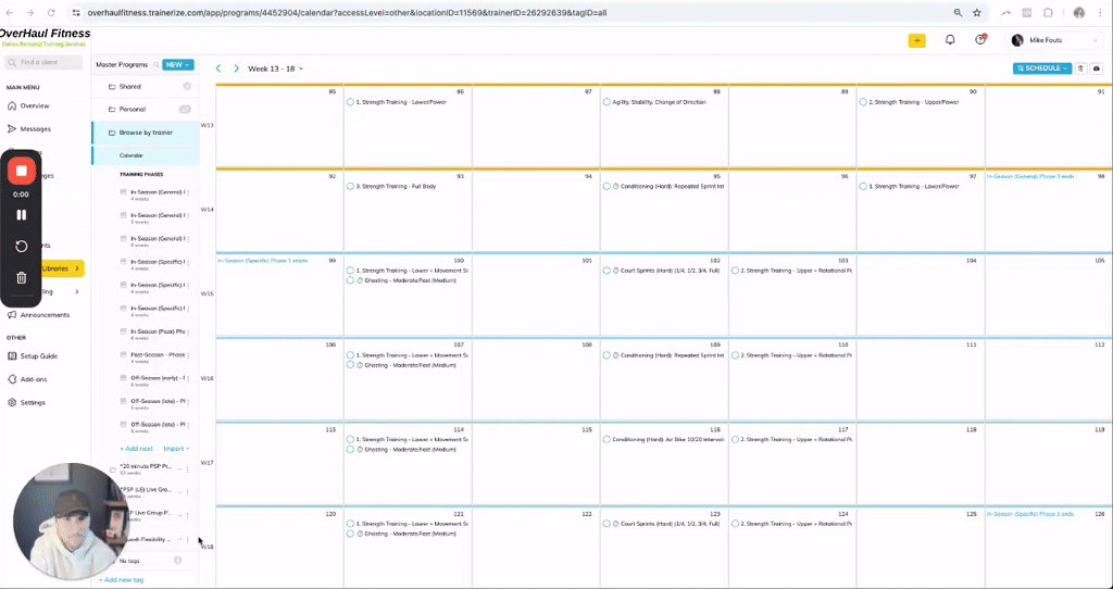 Upgraded Members: ✅ Live Group Strength & Conditioning Program, In-Season (Specific) - Phase 1 is live