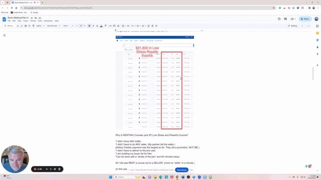$4050 from RENTING a Course Last Month...