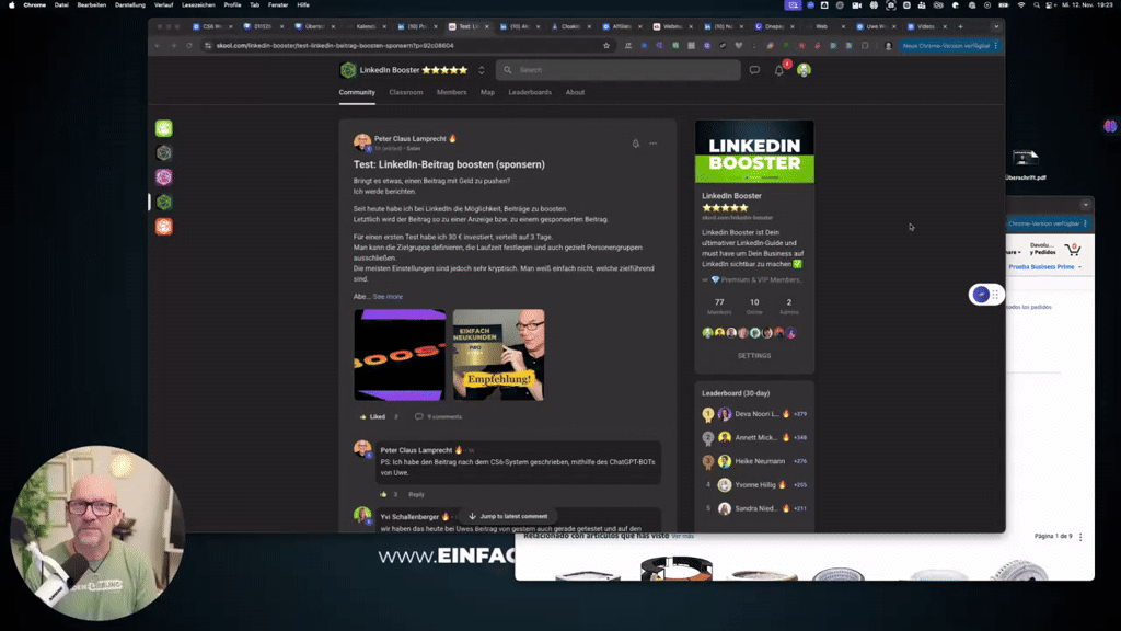 NEU - Werbeanzeigen auf LinkedIn schalten (Boosten)🚀