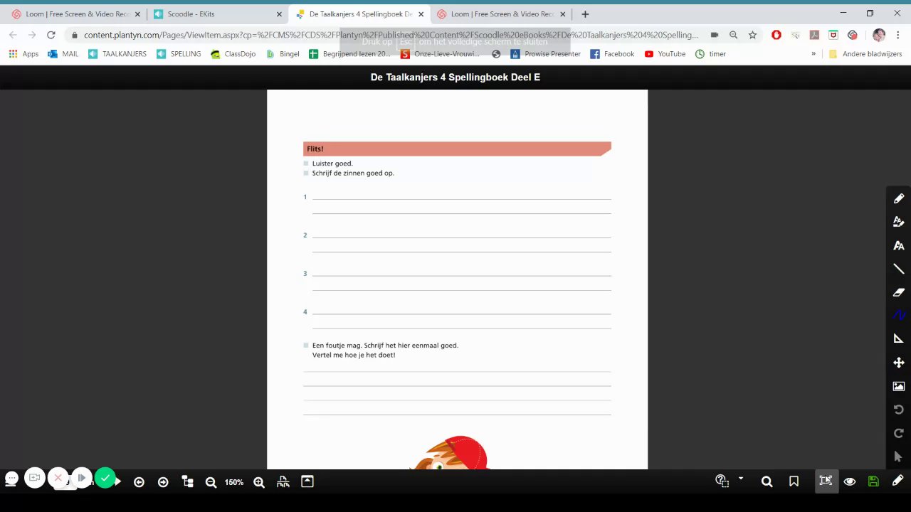Preview of Flitsdictee: thema 10 les 6
