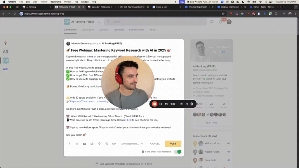 🚀 Free Webinar: Mastering Keyword Research with AI in 2025 🎯