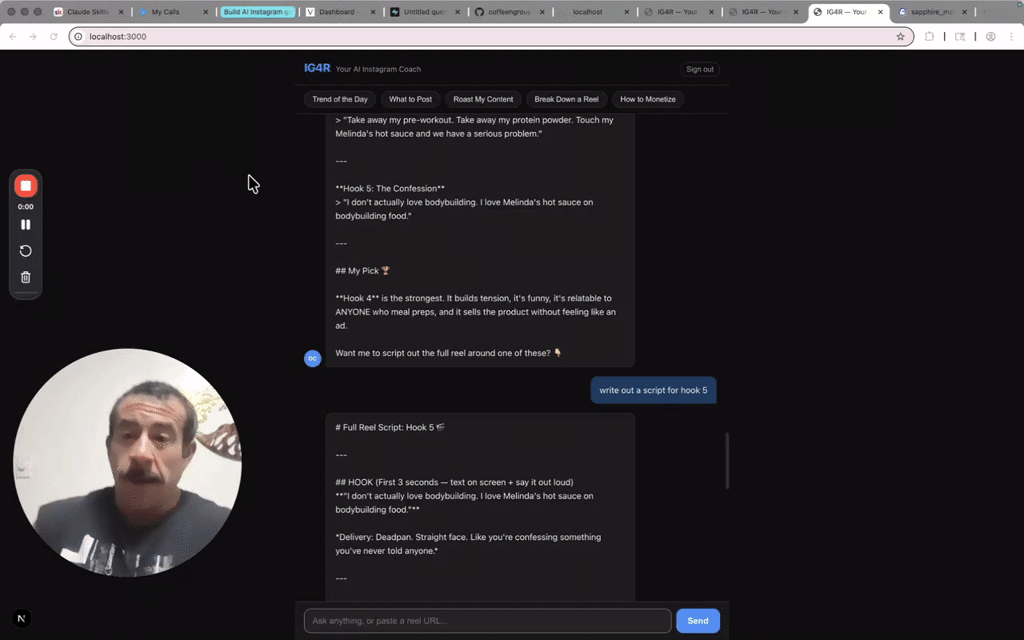 Let Me Cook (IG4R fully automated chat bot)