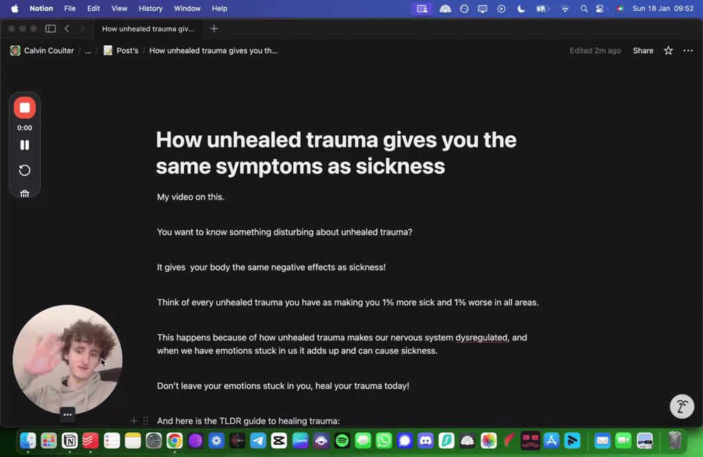 How unhealed trauma gives you the same symptoms as sickness