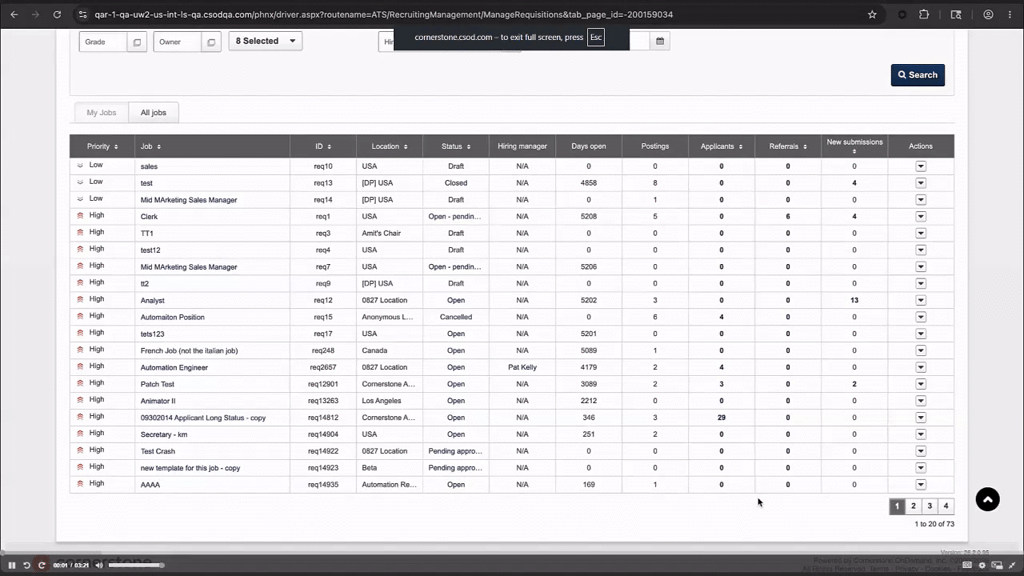 Time Zone-Based Job Posting in Recruiting Workflow