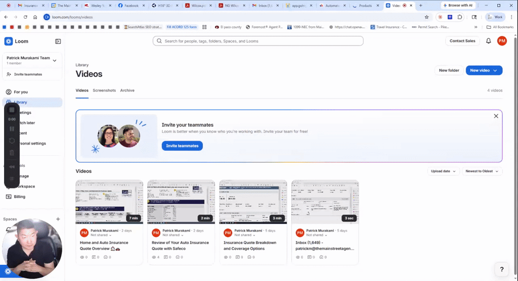 Loom - video proposals and create video SOP's quickly