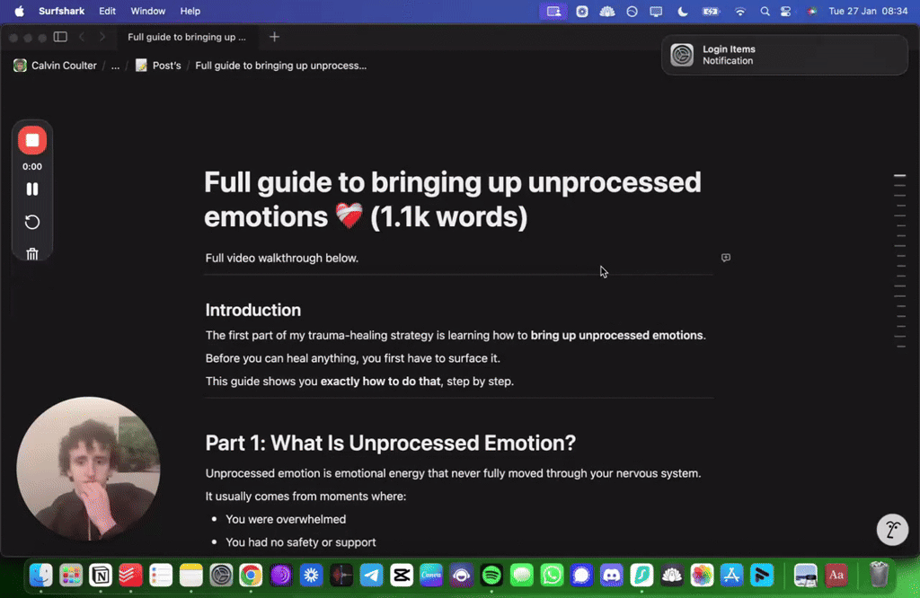 Full guide to bringing up unprocessed emotions ❤️‍🩹 (1.1k words)