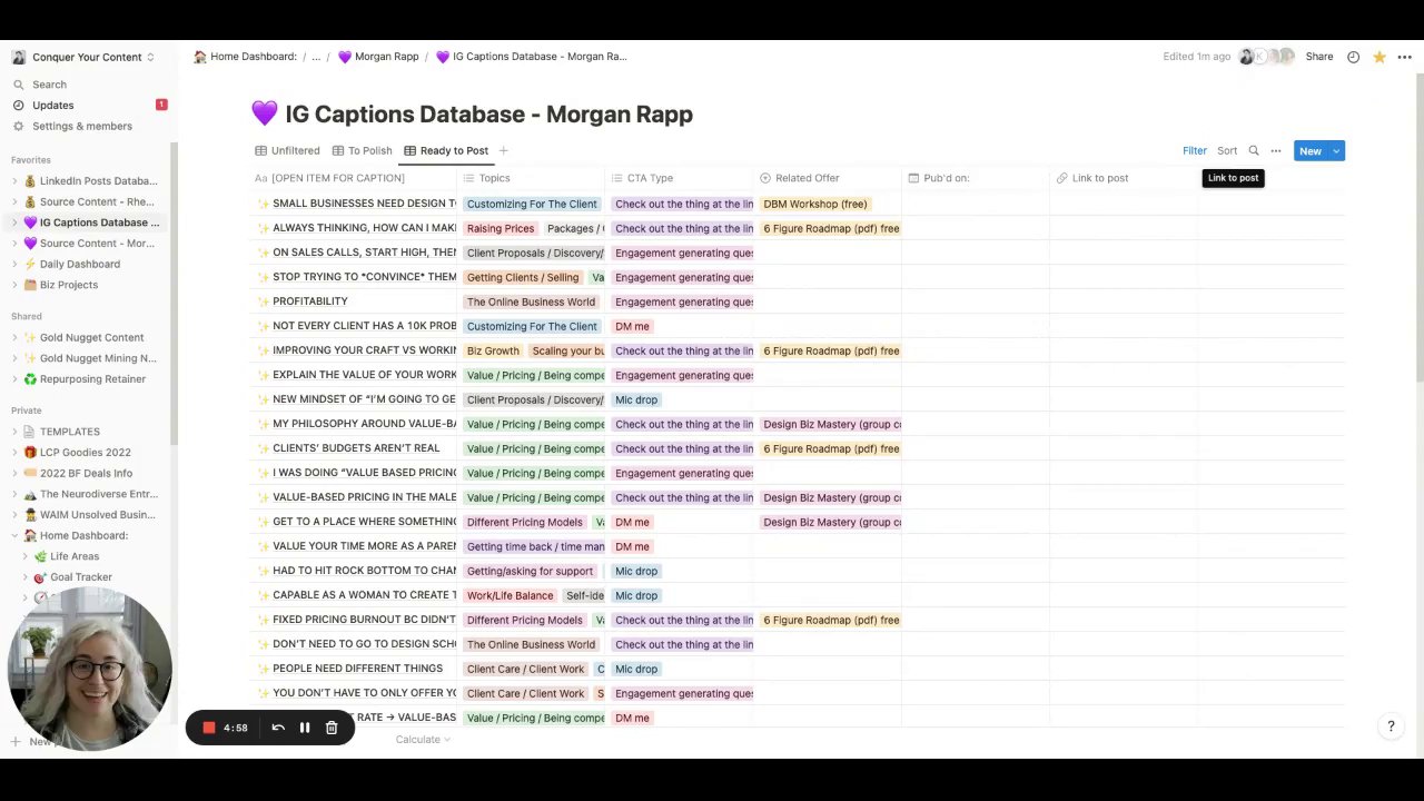 Preview of Quick Overview of Your Gold Nuggets Database in Notion