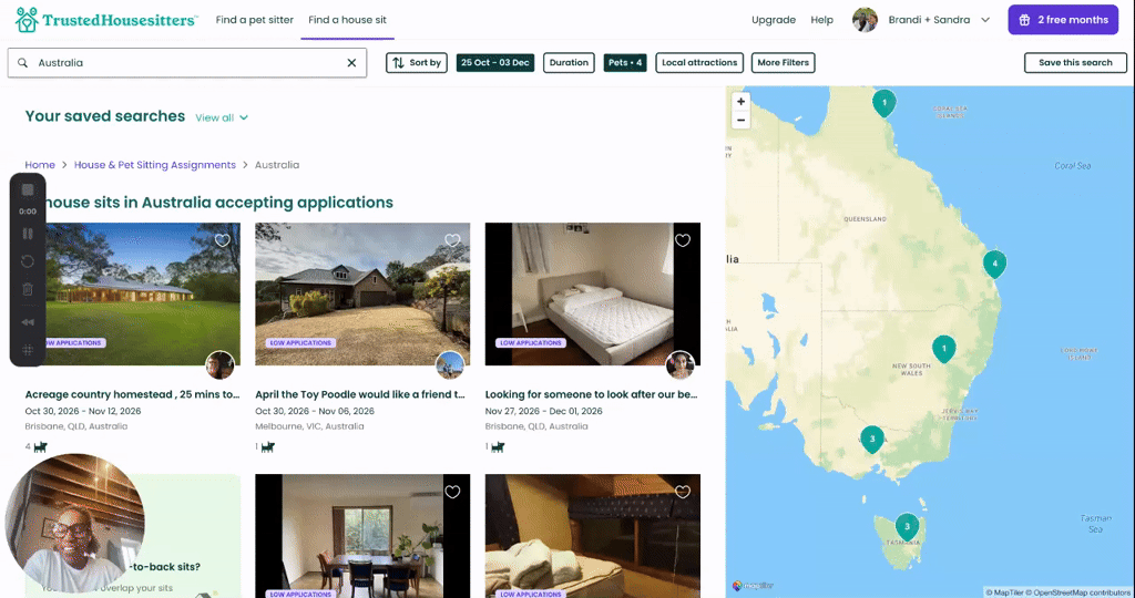 How to SEARCH and CREATE ALERTS for House Sit Opps