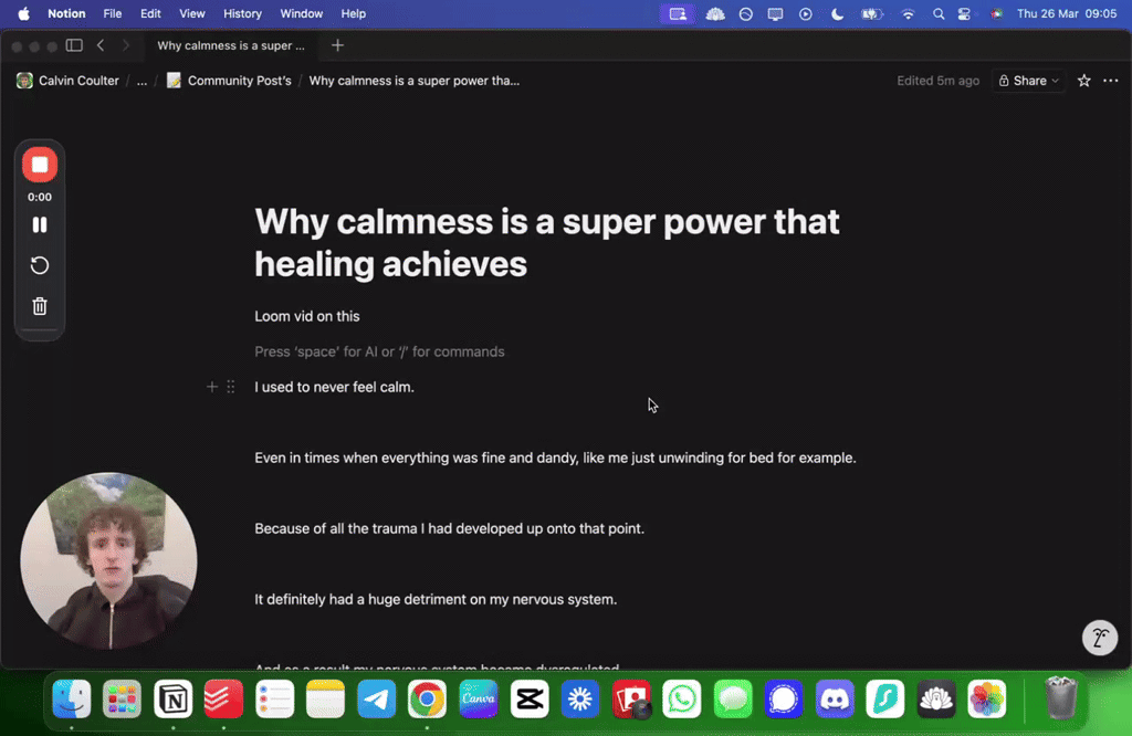 Why calmness is a super power that healing achieves