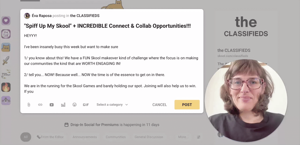 T - 1 hour!!! "Spiff Up My Skool" + Connect & Collab Opportunities!!!