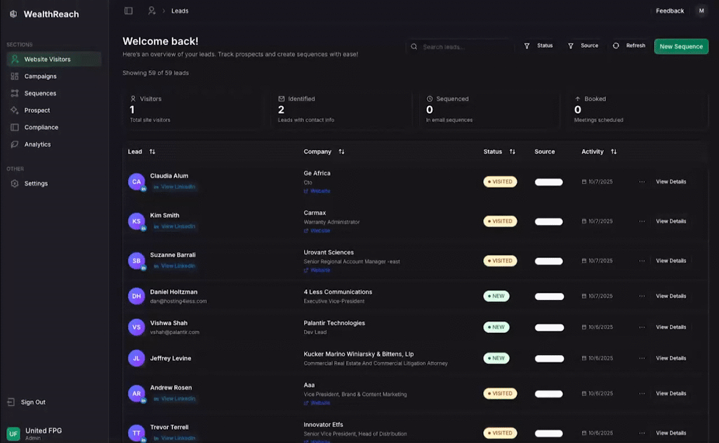 WealthReach - Prospecting