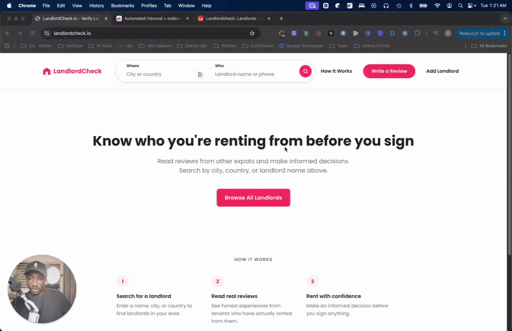 I just made a review site for landlords