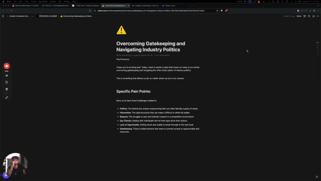 Overcoming Gatekeeping and Navigating Industry Politics