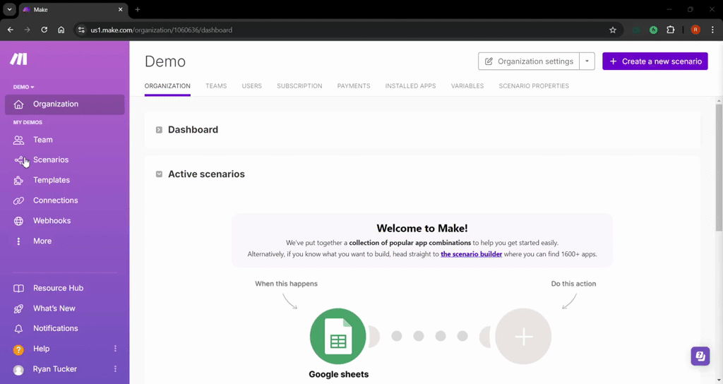 How we set up client accounts in Make