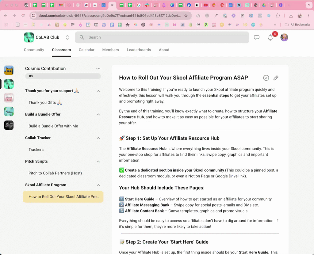 Affiliate resources skool edition collab club