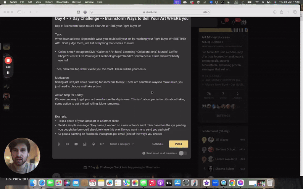 Day 4 - 7 Day Challenge -> Brainstorm Ways to Sell Your Art WHERE your Right Buyer is!