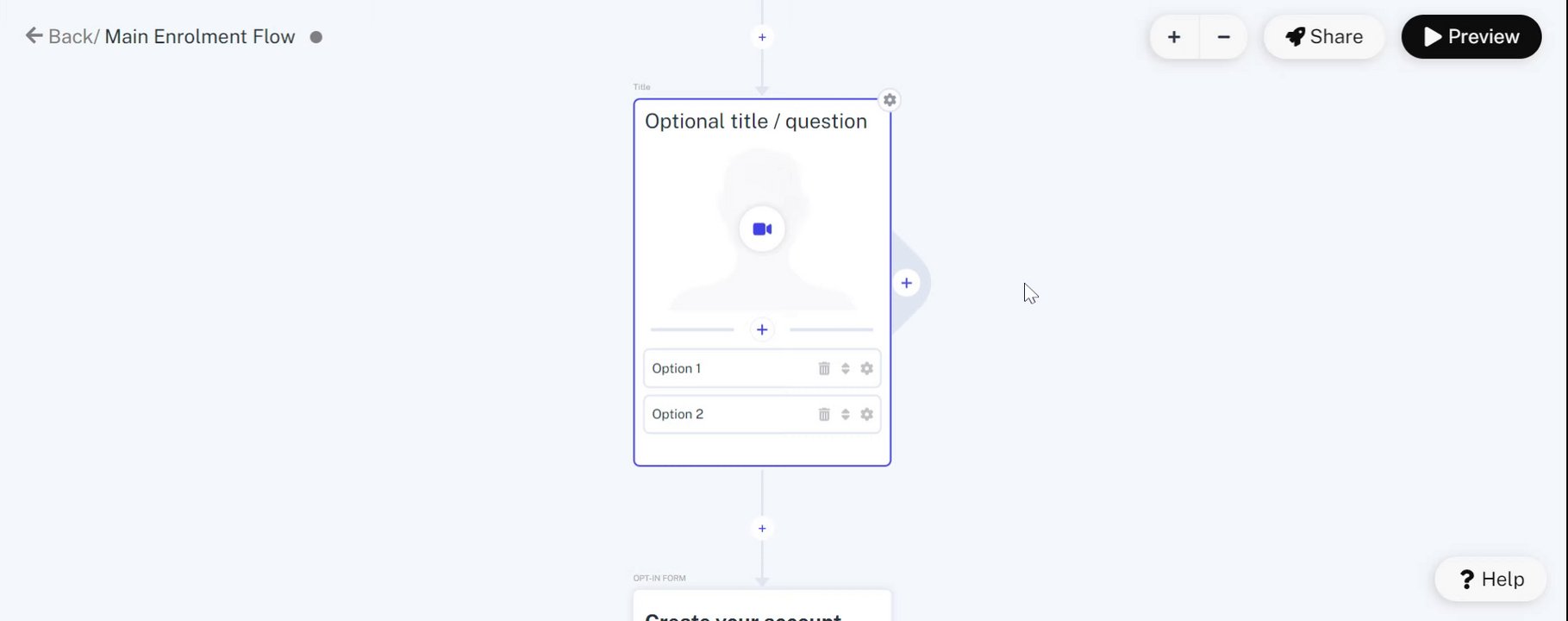Preview of Record a video in the Builder